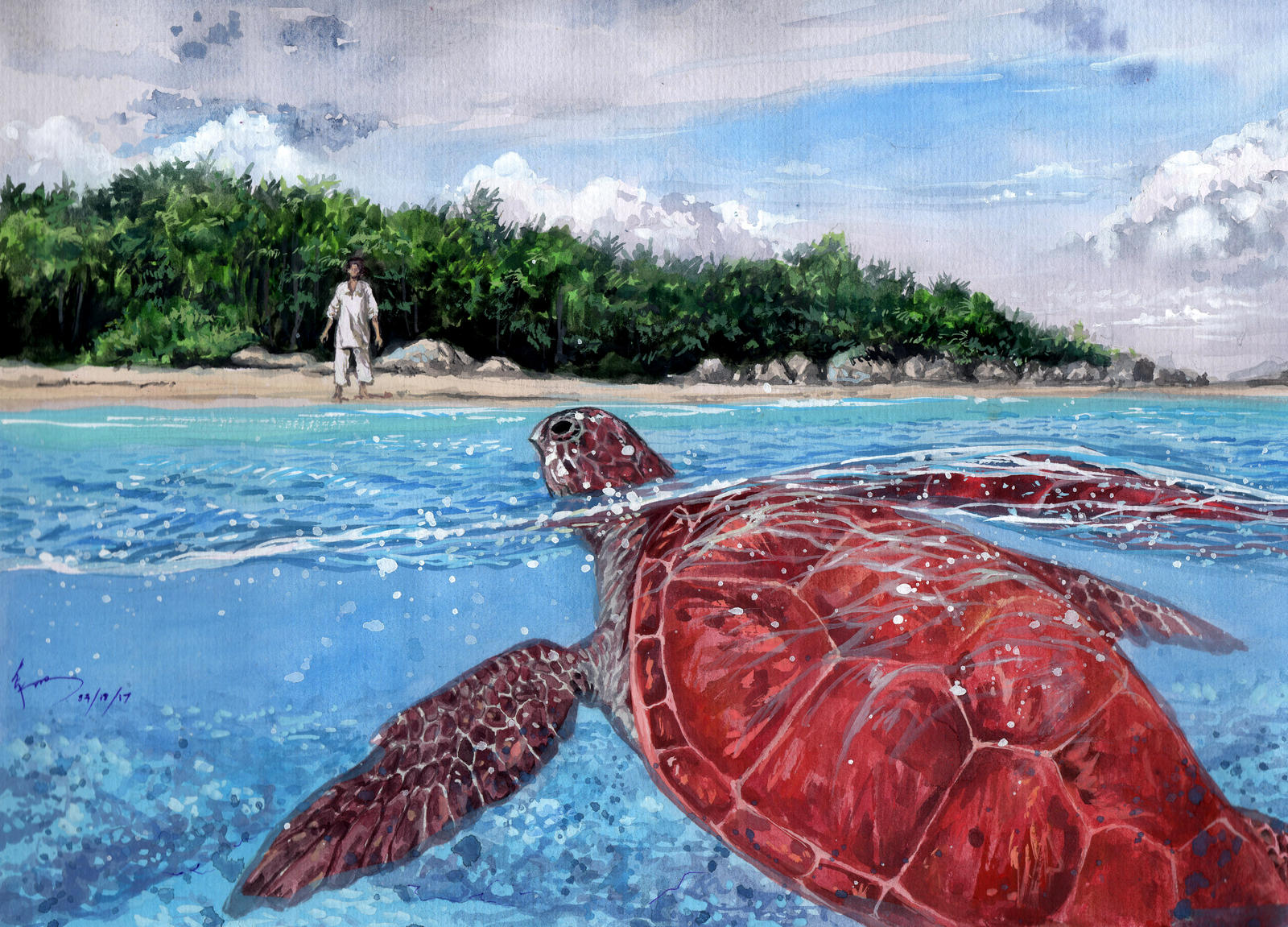The Red Turtle by Nick-Ian on DeviantArt