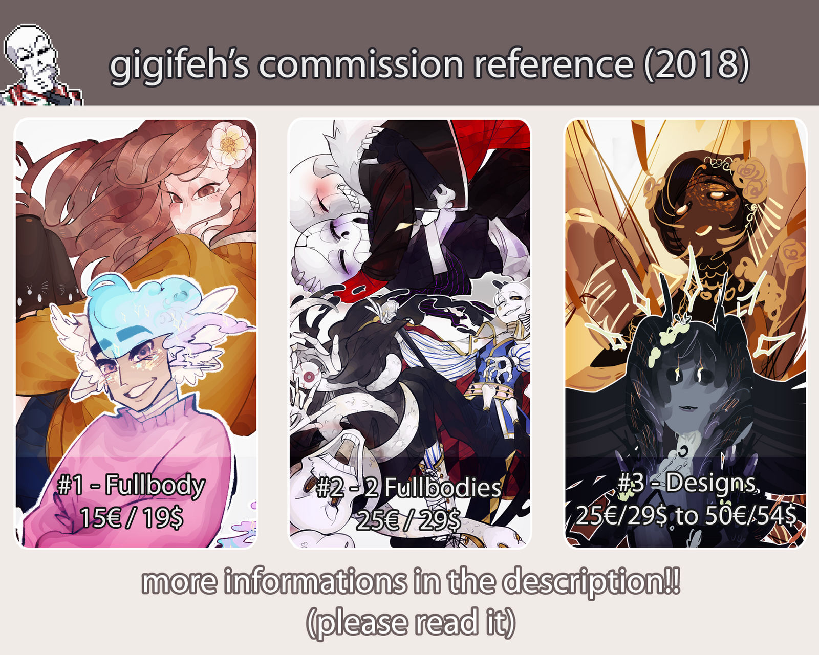 COMMISSIONS 2018 - open~ by gigifeh
