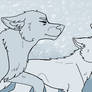 Snowstorm - MSPaint Friendly Canine Group Lineart