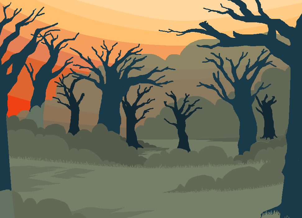 Burnt Forest Free MSPaint Background (Medium)