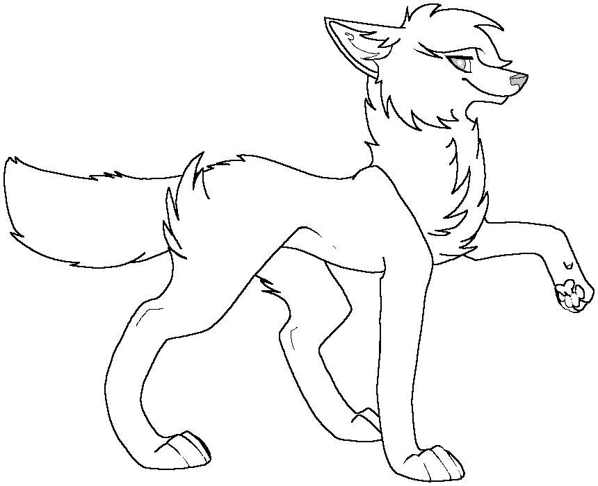 MSPaint Friendly Female Wolf Lineart Reupload by Birritan on DeviantArt
