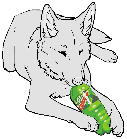 MSPaint Friendly Canine Lineart - GAMERFUEL