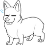 Sleepy Corgi - MSPaint Lineart