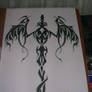 Tribal Dragon Back Tat