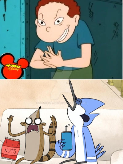 Mordecai And Rigby Groan At randall by sonicfan03 on DeviantArt