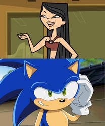 sonic blushes at heather