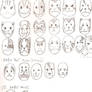 ANBU Masks (Quick Sketches)