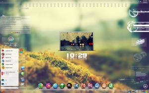 My DeskTop With Rainmeter and Xwidget