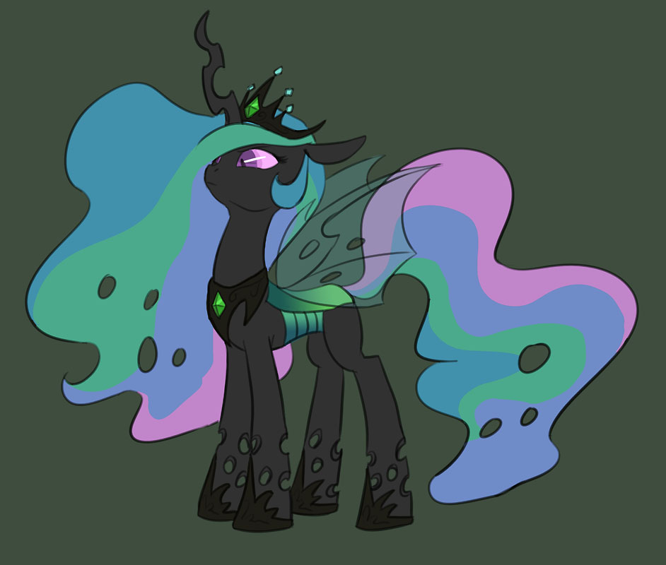 Commission: Changeling Queen Celestia