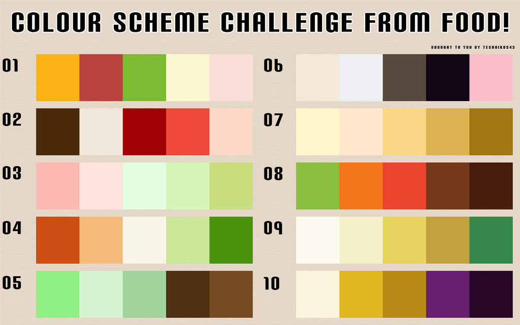 Food Colour Scheme Challenge