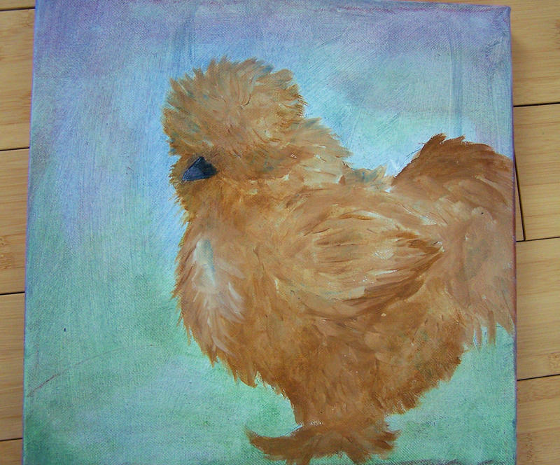 Crested Buff Silkie Hen