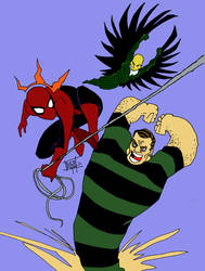 Spider-Man vs Sandman and Vulture