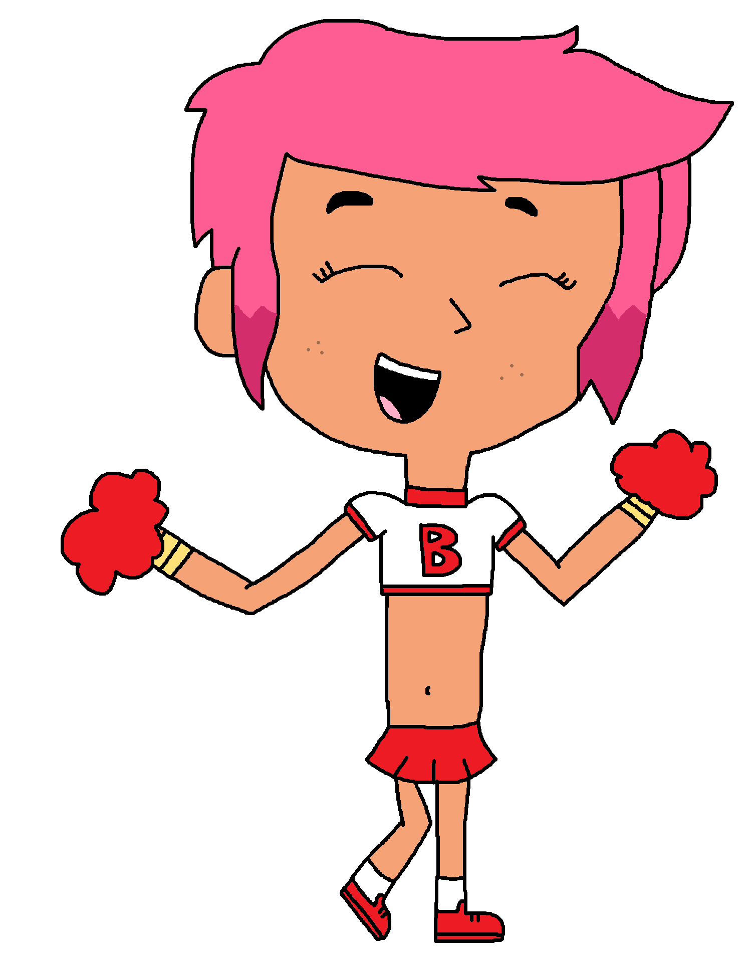 Girl Cheering for Boy