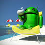 android eats apple