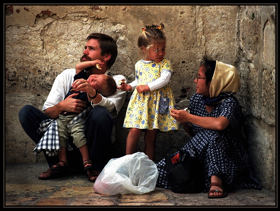 Family of Pilgrims in Jerusale