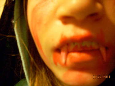 Bloody mouth and Fangs