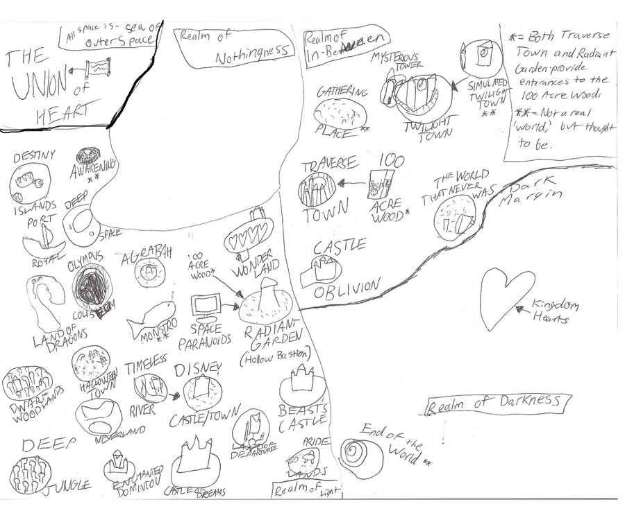 Kingdom Hearts Map by SoLink91