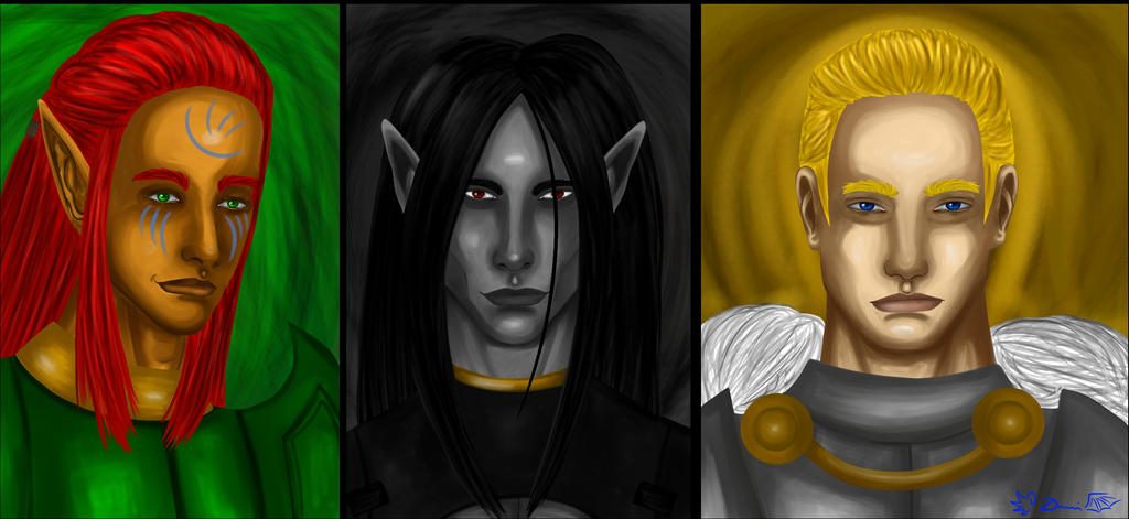 Baldur's Gate Male Bhaalspawn portraits