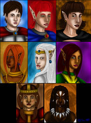 Baldur's Gate Female Bhaalspawn portraits by Danitheangeldevil