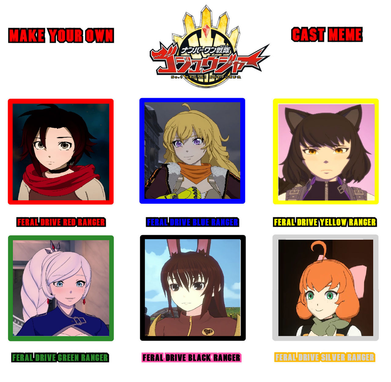 No. 1 Sentai GoZyuger ReCast Meme by TeamProckyBen on DeviantArt