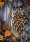 Halloween Eagle-owl by giz-art