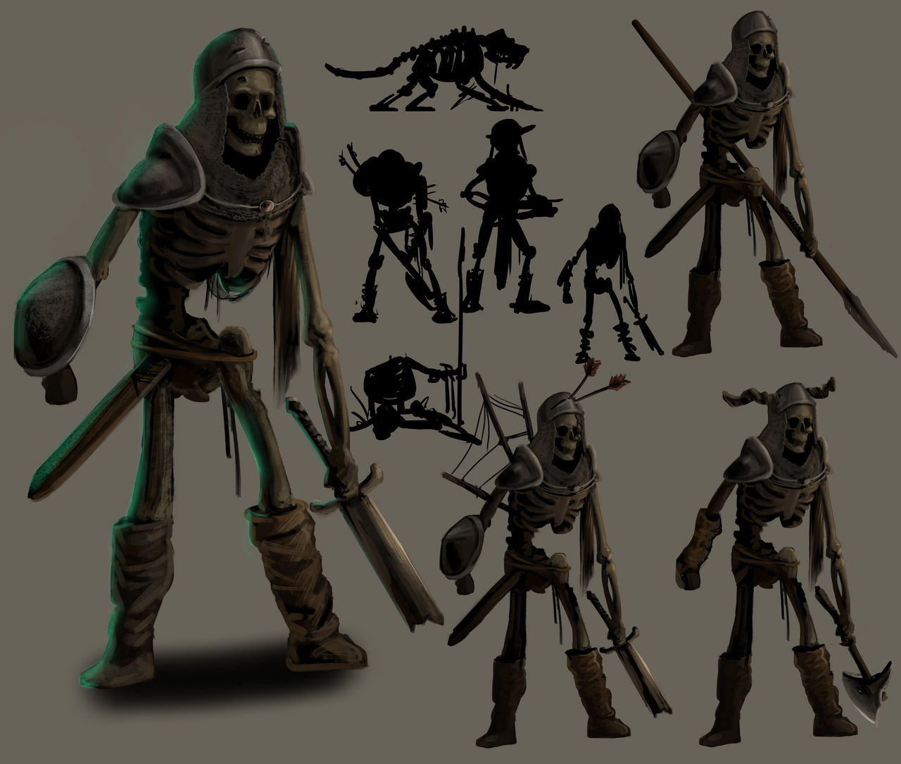 Skeleton warrior conceptart by Jukrek on DeviantArt