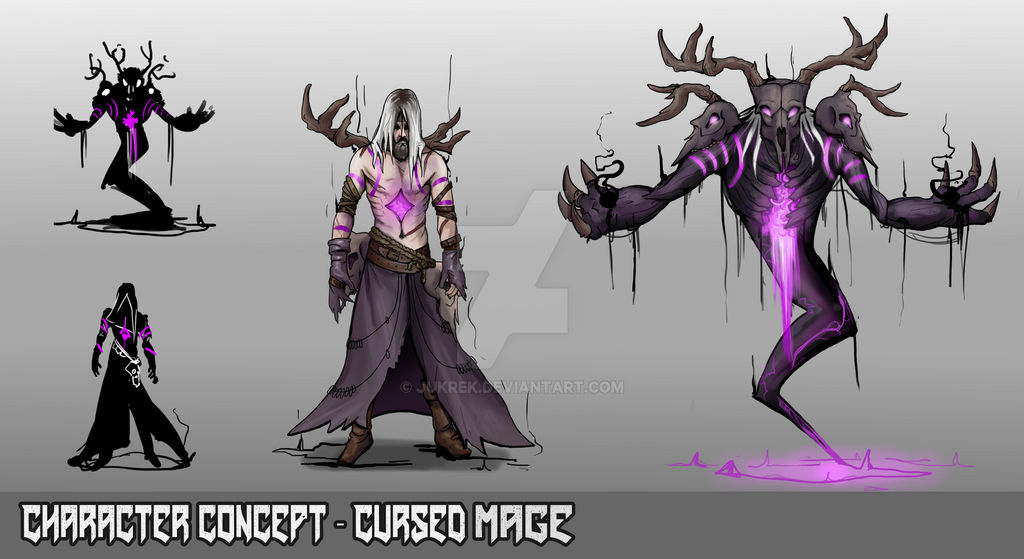 character concept - cursed mage by Jukrek on DeviantArt