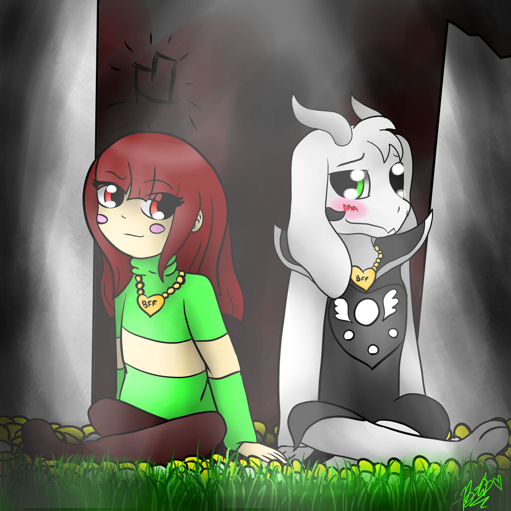 Asriel and Chara by AskCharaDreemurr on DeviantArt