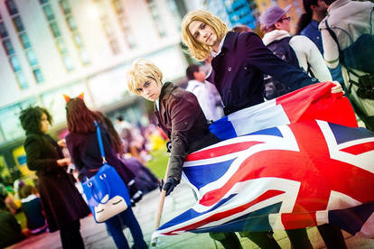 Hetalia FrUk 'Wave your flags on the docks'