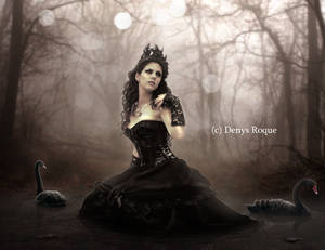 La dama y los cisnes negros by DenysDigitalArtwork