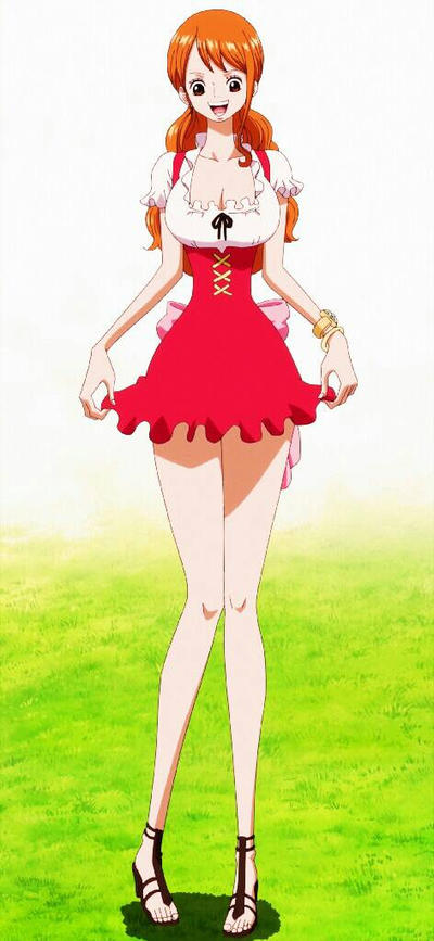 nami red dress whole cake island Nami whole cake red dress