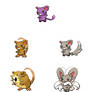 Caviomorpha Pokemon - Raticate and Cinccino