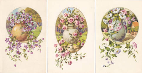 Three vintage postcards