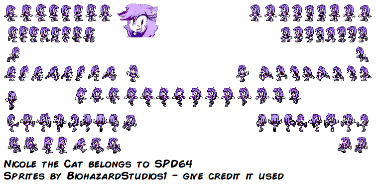 Spd64 Rouge Nicole The Cat (SPD64) Sprites by BiohazardStudios1 on DeviantArt