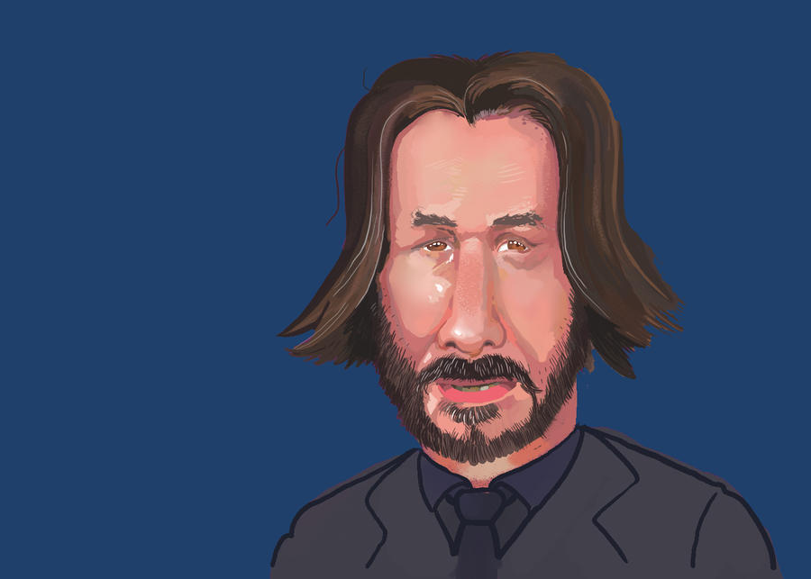 Keanu Reeves Caricature by aDogWithAComputer on DeviantArt