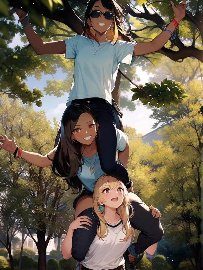 Triple shoulder ride by ShoulderRideLife on DeviantArt