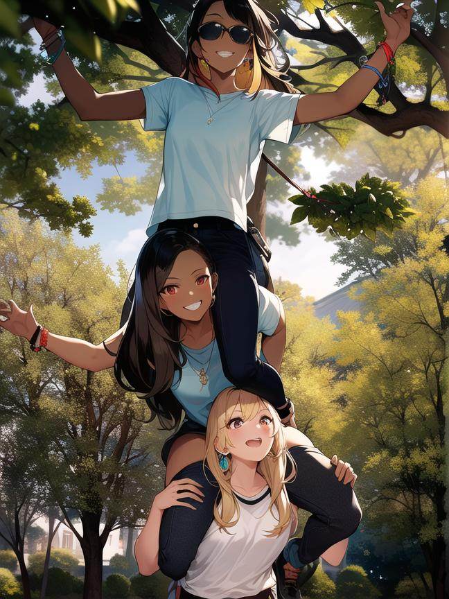 Triple shoulder ride by ShoulderRideLife on DeviantArt
