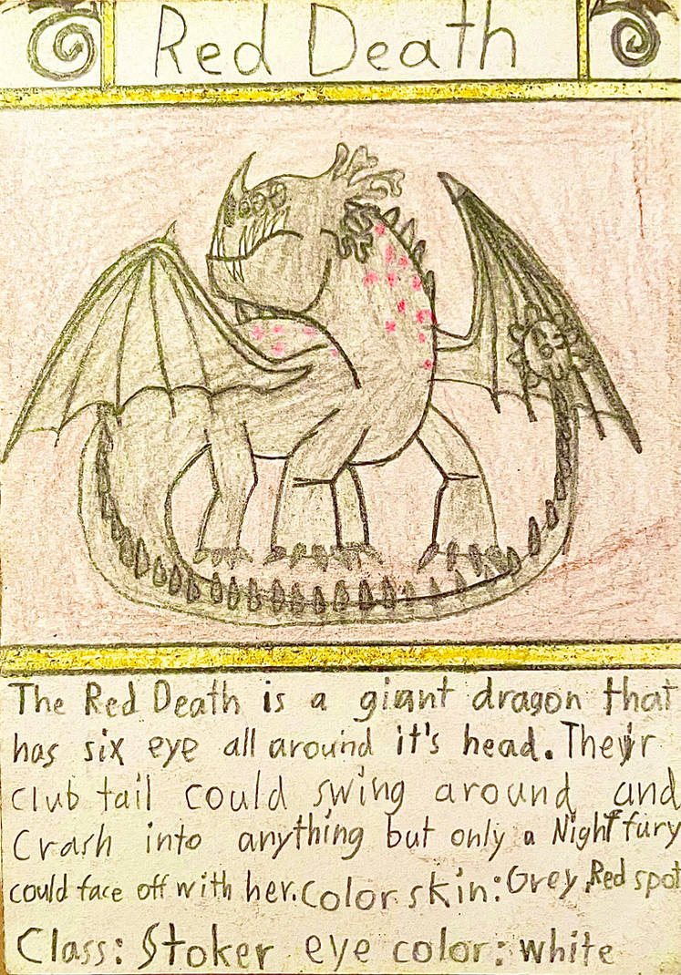 Dragon Cards #7 Red Death by Gustthank on DeviantArt
