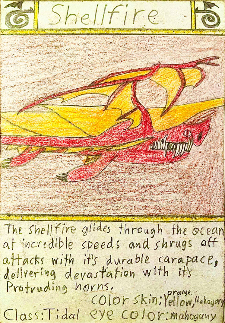Dragon Cards #53 Shellfire by Gustthank on DeviantArt