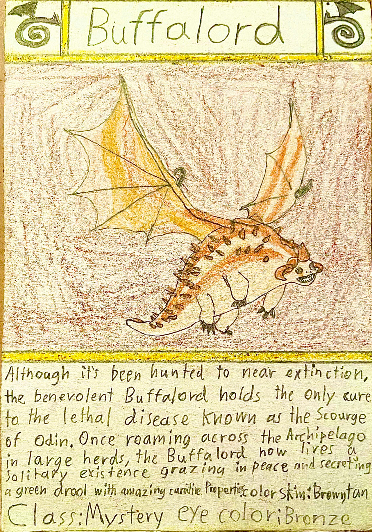 Dragon Cards #65 Buffalord by Gustthank on DeviantArt