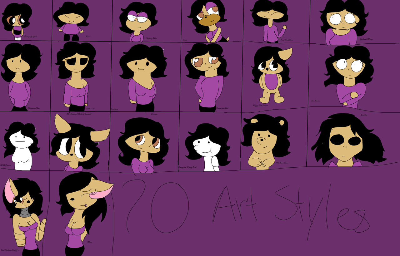 20 Art Styles Challenge by UnderfellSansie1234 on DeviantArt