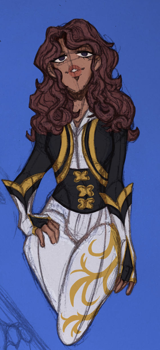 A sketch but with some color placed on top by Dezli on DeviantArt