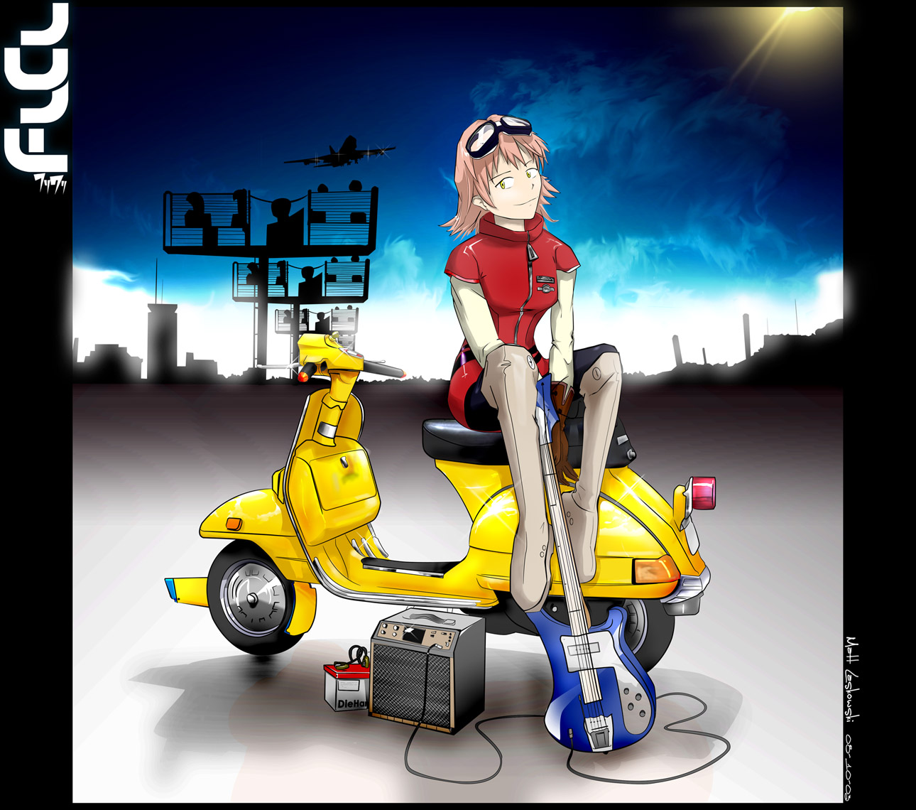 Flcl The Vespa Girl Es By Fox Orian On Deviantart Flcl The Vespa Girl Es By Fox Orian On Deviantart