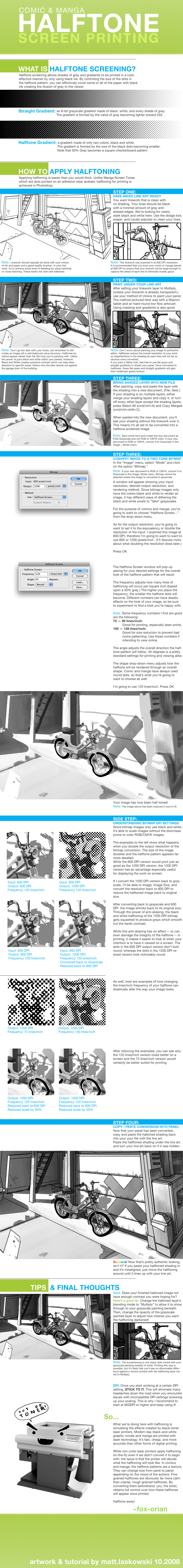 COMIC+MANGA Bitmap Halftoning by fox-orian