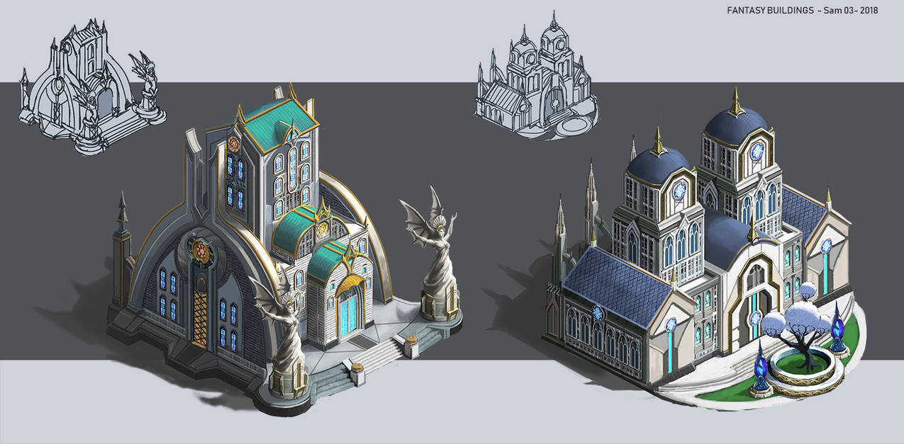 Fantasy Buildings-3 by SamMuk1R1 on DeviantArt