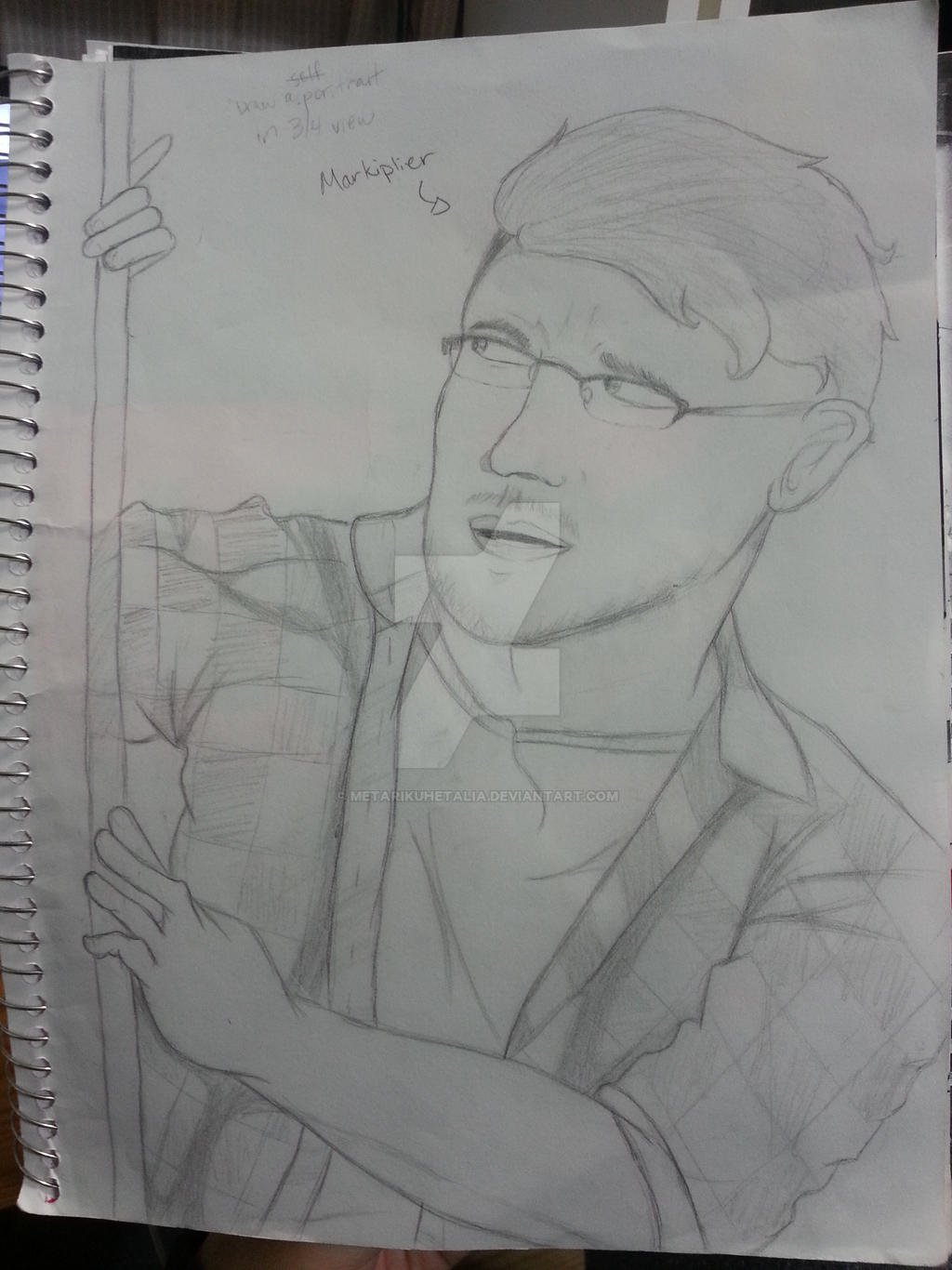 Markiplier Youtube Rewind 2015 Pencil Drawing By Metarikuhetalia