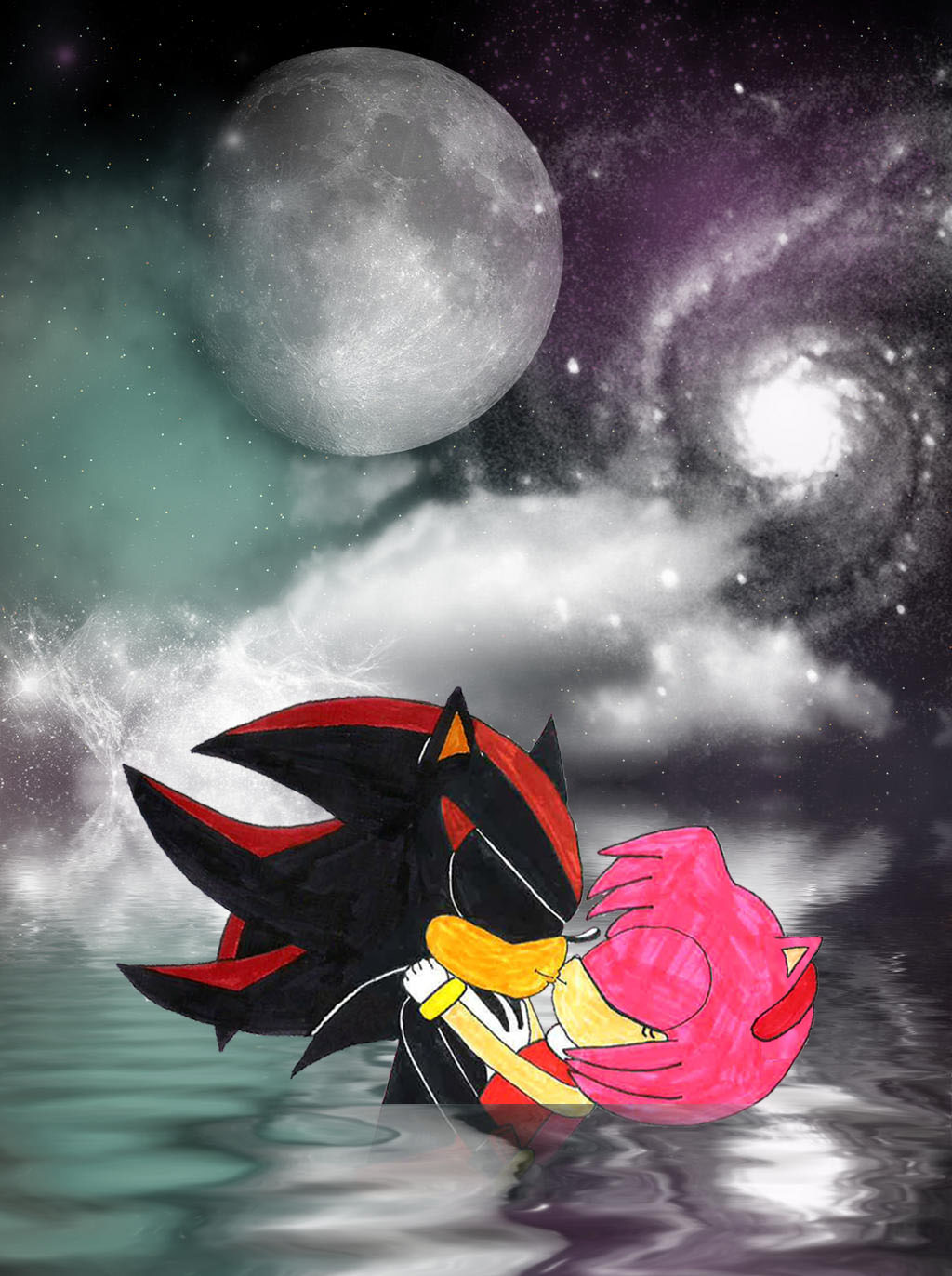 Shadow and Amy's first love and romantic kiss