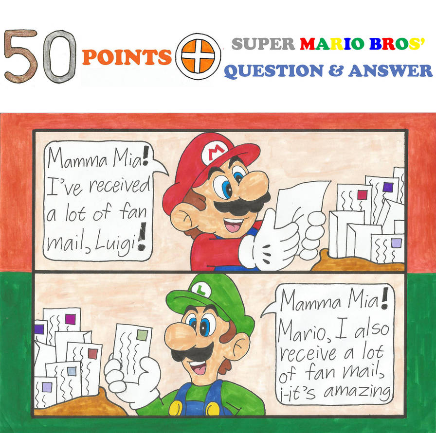 Mario Blue Question Ask Super Mario Bros' Question n Answer 50 Points by ImmanuellaLissa on ...