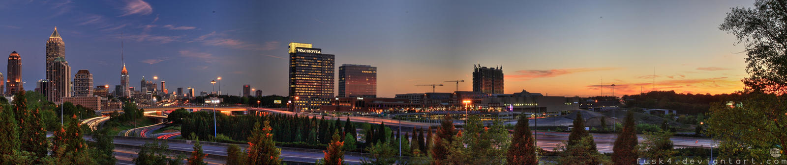 Atlanta Skyline HDR Panoramic