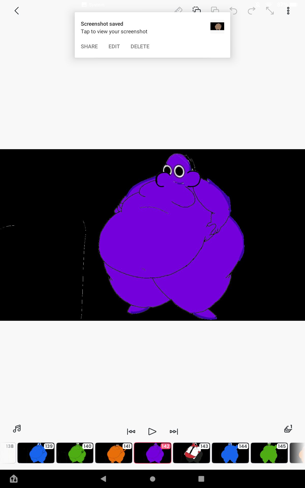 Rainbow friends gametoons purple fat by rainbowfriends37437 on DeviantArt